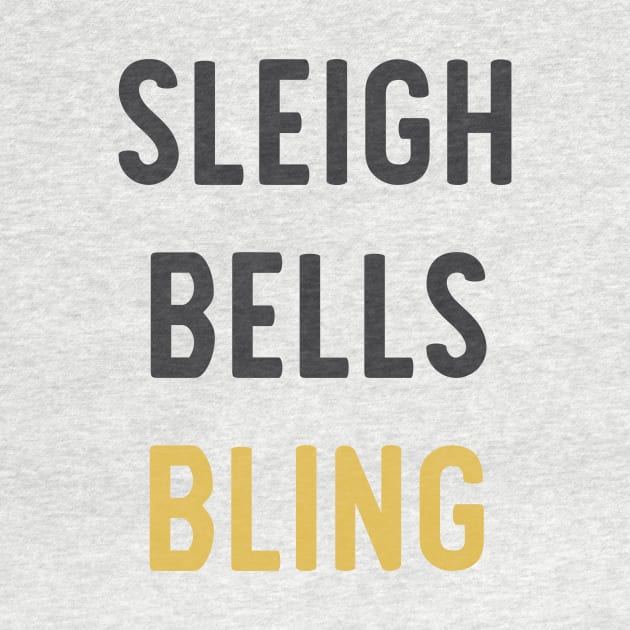 Sleigh Bells Bling Christmas Design by zubiacreative